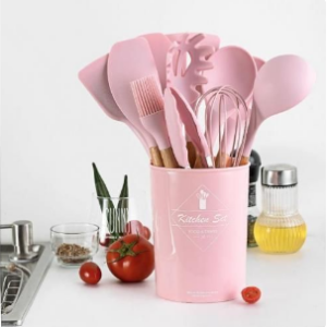 silicone non stick cooking spoon set